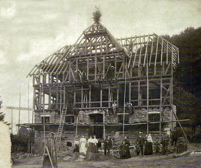 Richtfest des Vorderhauses, 1910