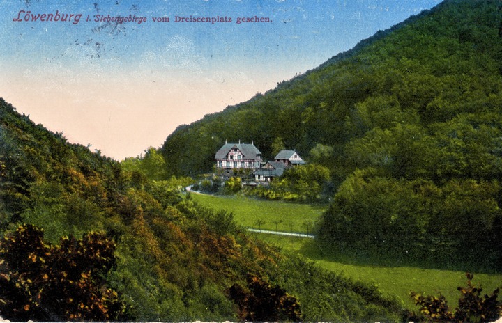 Blick vom Dreiseenplatz auf den Löwenburger Hof 1915